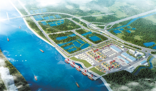 开平市三埠港搬迁项目效果图。 开平市三埠港搬迁项目效果图。