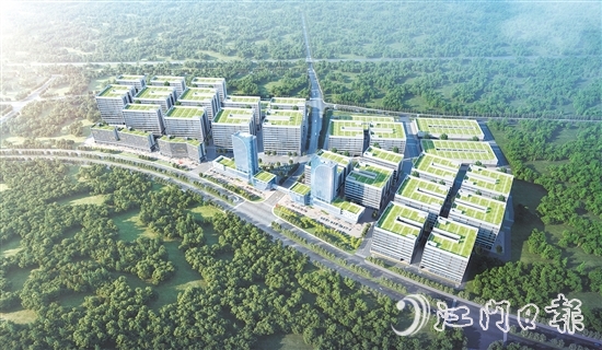 深圳科技园湾西国际食品谷项目是恩平市重点打造的5.0产业平台，深化一二三产有机融合，打造产加销一体化的“大农场”“大厨房”“大平台”“大市场”。图为项目效果图。