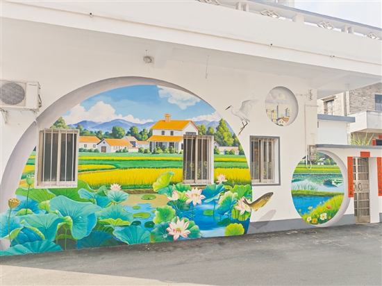 大埠村墙绘为美化村庄环境增添了亮丽的风景线。 大埠村墙绘为美化村庄环境增添了亮丽的风景线。
