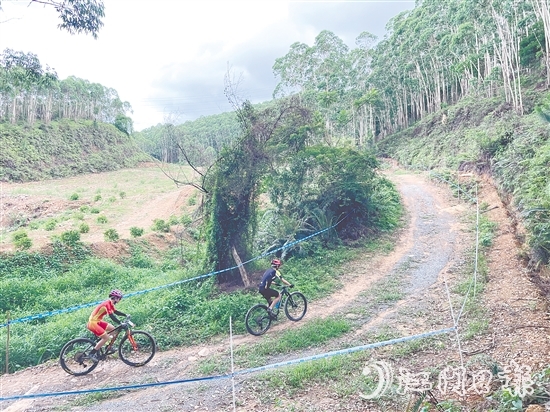 恩平山地自行车赛场吸引全国各地选手参赛。