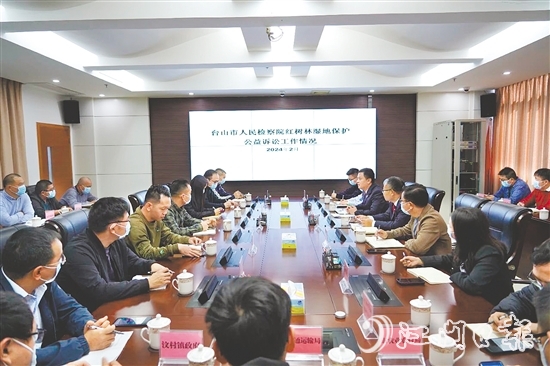 台山市人民检察院开展红树林湿地保护公益诉讼工作。 台山市人民检察院开展红树林湿地保护公益诉讼工作。