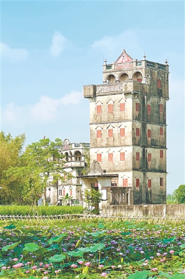 开平碉楼自力村景区。