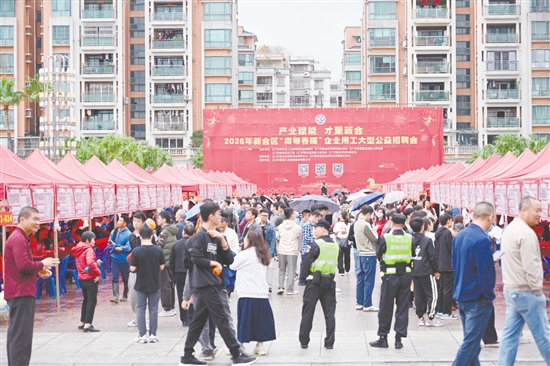 本次招聘会吸引了大量求职者前来。