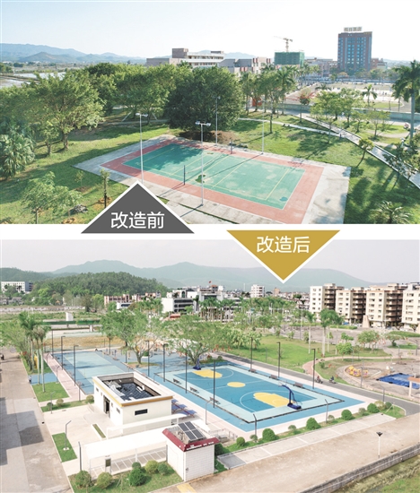 改造后的文化广场以开阔的圆形舞台为核心,搭配错落有致的绿化景观与休闲步道,形成兼具仪式感与生态感的活动空间。 改造后的文化广场以开阔的圆形舞台为核心,搭配错落有致的绿化景观与休闲步道,形成兼具仪式感与生态感的活动空间。