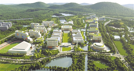 广东新安职业技术学院新校区效果图。