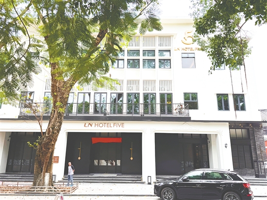 江门岭南五号酒店外观。 江门岭南五号酒店外观。