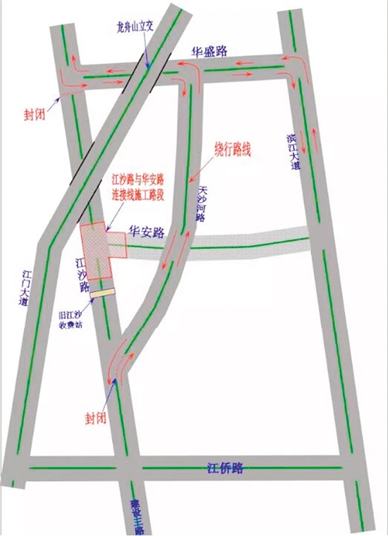9月起多路段实施交通管制江沙路与华安路连接线工程工期约半年 中国财经界 www.qbjrxs.com