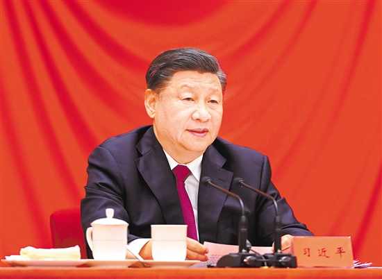 5月10日，庆祝中国共产主义青年团成立100周年大会在北京人民大会堂隆重举行。中共中央总书记、国家主席、中央军委主席习近平在大会上发表重要讲话。新华社发