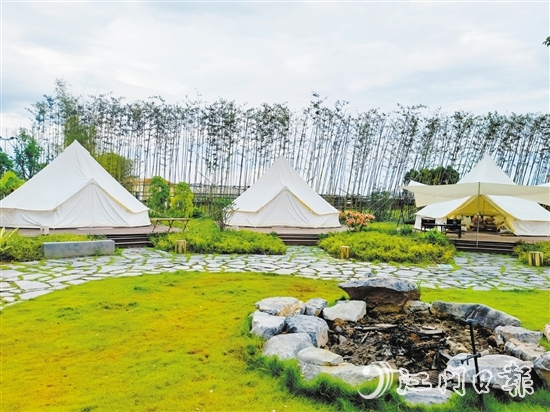 江门不少景区开辟了专门的露营营地。