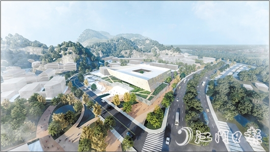 中微子科普基地（科普馆）项目效果图。