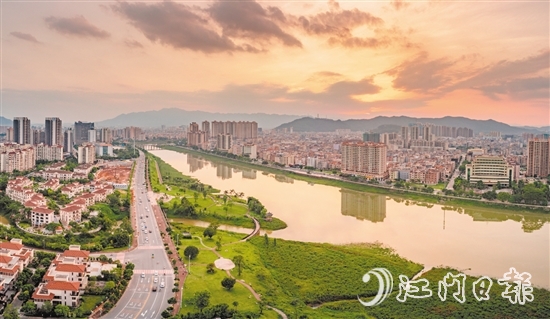 锦江河治理成效显著，成为恩平“一河两岸”重要景观。