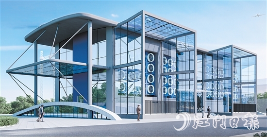 恩平市冯如低空经济产业园风洞实验室效果图。