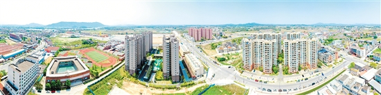 赤坎镇中心全景。