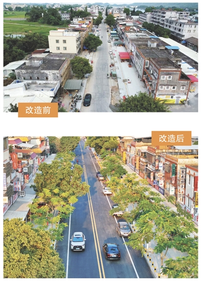 改造后的百合圩示范主街。