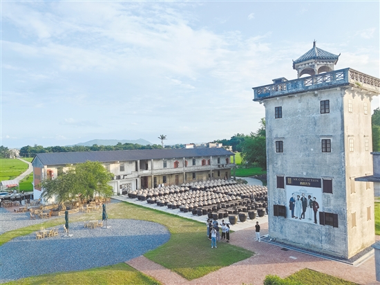 正在建设中的开平塘口镇酱园咖啡影视取景地。