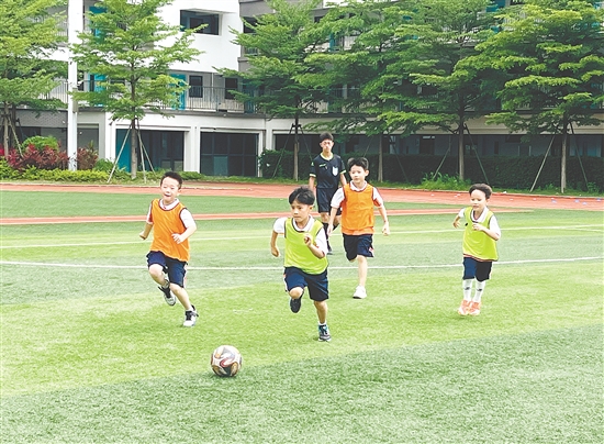 小球员们斗志昂扬、活力四射，尽情享受足球运动的乐趣。