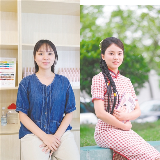 经过学生化妆，老师变身“国风美女”。