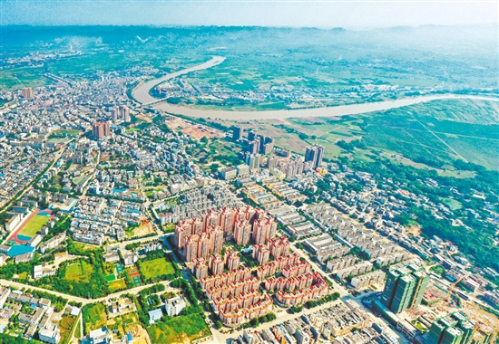宁明县鸟瞰图。