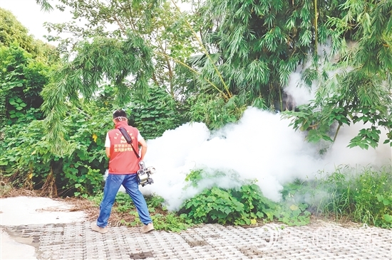 水口镇开展专业消杀,有效降低蚊媒密度,保障群众健康。 水口镇开展专业消杀,有效降低蚊媒密度,保障群众健康。