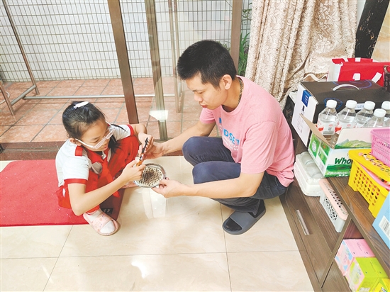 少先队员化身“防蚊宣传员”，带动家人一起防蚊灭蚊。