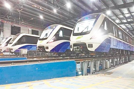 中车(广东)轨道交通车辆有限公司车间。 中车(广东)轨道交通车辆有限公司车间。