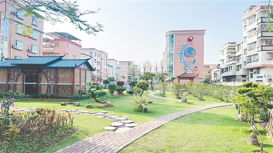 江海区新民小学处处都有绿意。 江海区新民小学处处都有绿意。