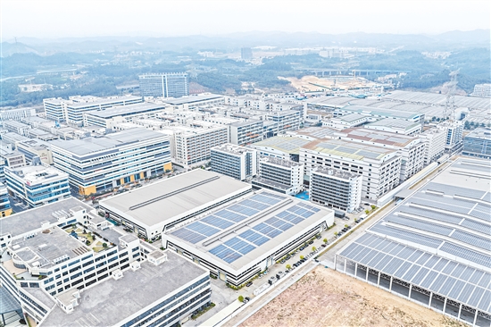 位于棠下镇的蓬江产业园，企业生产、项目建设热火朝天。