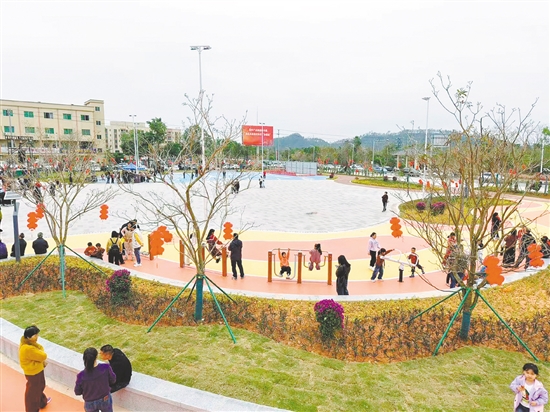 新落成的良西休闲文体公园功能布局合理。