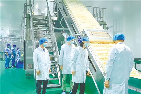 新宝堂已建成3条柑肉加工生产线。