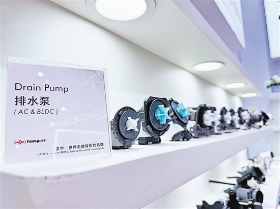 汉宇集团在第139届广交会上展示的排水泵产品。