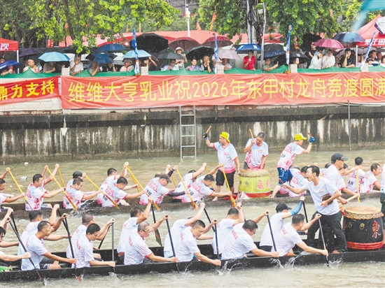 东甲龙舟文化节活动现场气氛热烈。