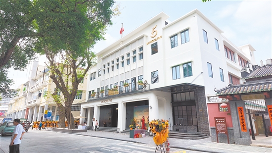 江门岭南五号酒店已正式开业，可让游客沉浸式品读老街百年文脉。