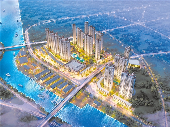 恒大御景半岛夜景效果图.恒大供图