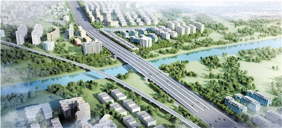 五邑路拓宽后,将进一步方便中心板块与外界的联系(工程效果图)。 五邑路拓宽后,将进一步方便中心板块与外界的联系(工程效果图)。