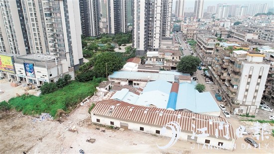 江海下沙“三旧”地块实景图。