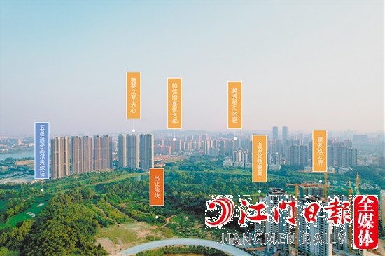 →滨江新区猪乸环地块航拍图。