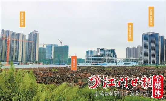 新会枢纽新城靓地示意图。