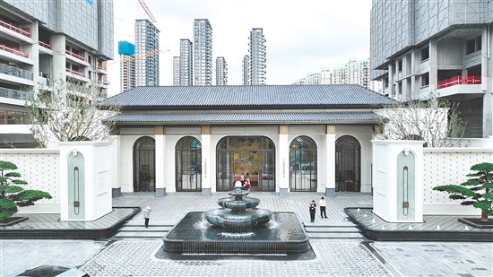 有楼盘以新会学宫为蓝本进行打造主入口门楼。